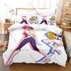 Cutie Honey Bedding Set Includes Duvet Cover 2 Pillowcases Classic Retro Magical Shoujo Anime Character Bedroom Decor For Anime