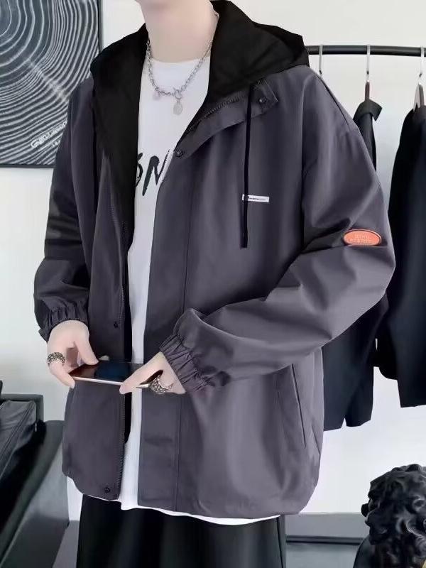 Retro Men's 2025 Solid Color Two-Piece Jacket: Casual, Versatile, Comfortable Design