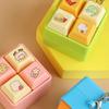 4-Keys Keyboard Fidget Toy with Light Sound Cartoon Keyboard Finger Clicker Toy Decompression Button Fidget Keychain Stress Relief Desk