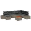 Garden Sofa Set 9 Pcs Gray