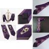 Exquisite Jojo's Bizarre Adventure Killer Queen Kira Yoshikage Cosplay Skull Purple Tie