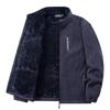 Autumn Winter Thick Fleece Warm Jacket Men Fashion Windbreak Stand Collar Coat Men Classic Casual Soft Shell Jacket Men