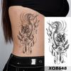 1 PC 210*114MM  Mermaid Temporary Tattoo For Women Men Realistic Fox Lion Flower Tattoos Sticker Back Arm Disposable Death Skull Fake Tatoo