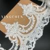 Dense Version, White Sequined Lace, Accessory Material, Wedding Dress, Curtain Decoration, Flower Width 24 Cm
