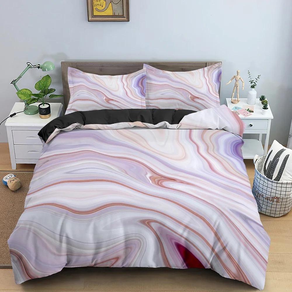 

Комплект постельного белья с абстрактным рисунком и текстурой мрамора, пододеяльник с 3D-принтом, односпальное одеяло, двуспальное одеяло, чехол с наволочкой 70x133cm 2pcs