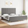 VidaXL Bed Frame with Headboard Dark Grey 180 X 200 Cm Fabric 3125074