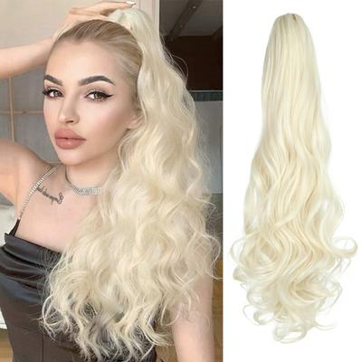 Synthetic Long Wavy Claw Clip In Ponytail Hairpiece Pony Tails Hair Piece Natural  Hairpieces For Women Cosplay Use