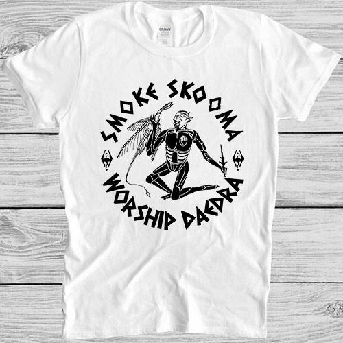 Smoke Skooma Worship Daedra Gamer Heartbeat Video Retro Gift Tee T Shirt M874 XXL