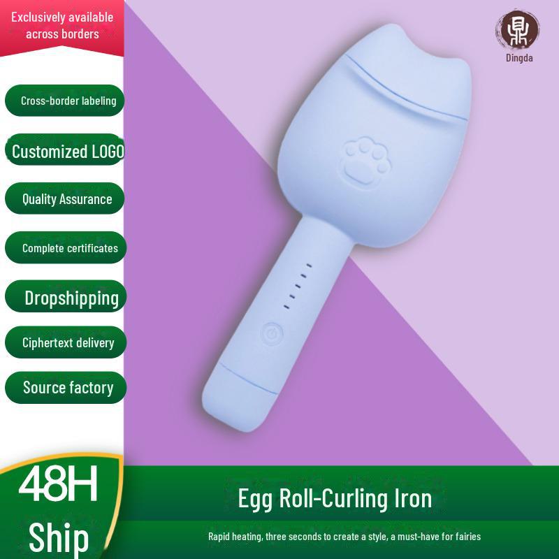 32mm Negative Ion Egg Curling Iron for Big Waves & French Curls