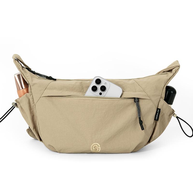 Fashion Cloth Bag Student Class Satchel Messenger Bag Large Capacity Shoulder Bag Japanese Outing Dumpling Bag