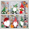 Christmas Stickers Santa Elk Snowman Pattern Glass Window Sticker Wall Decal for Home Christmas Decoration New Year Sticker