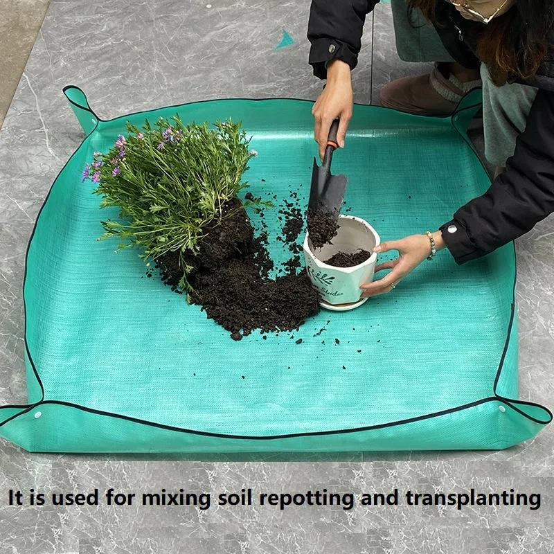 Foldable Gardening Potting Mat Waterproof PE Planting Pad for Succulent Transplanting Repotting Mat