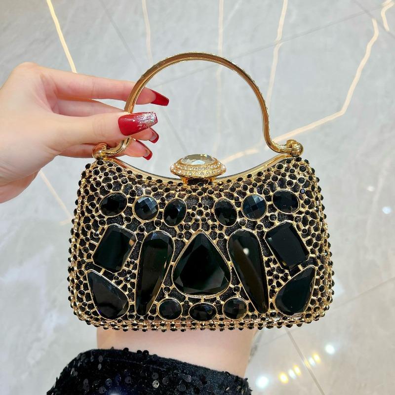 Hand-held Bag - Exquisite Dinner Bag - French-style Diamond-studded Handbag - Women's Bag
