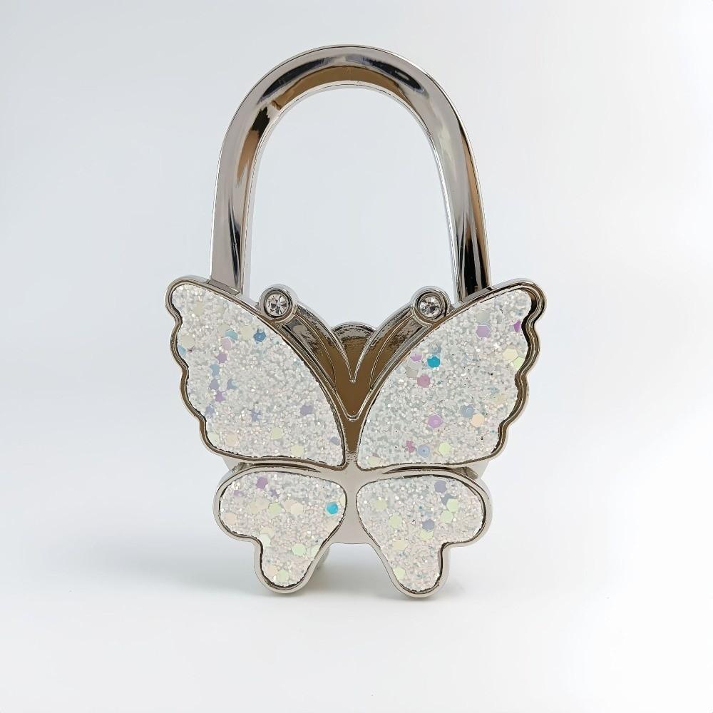 Pretty Butterfly Handbag Hook for Women Foldable Portable Table Hanger Durable Creative Bag Hanger for Table