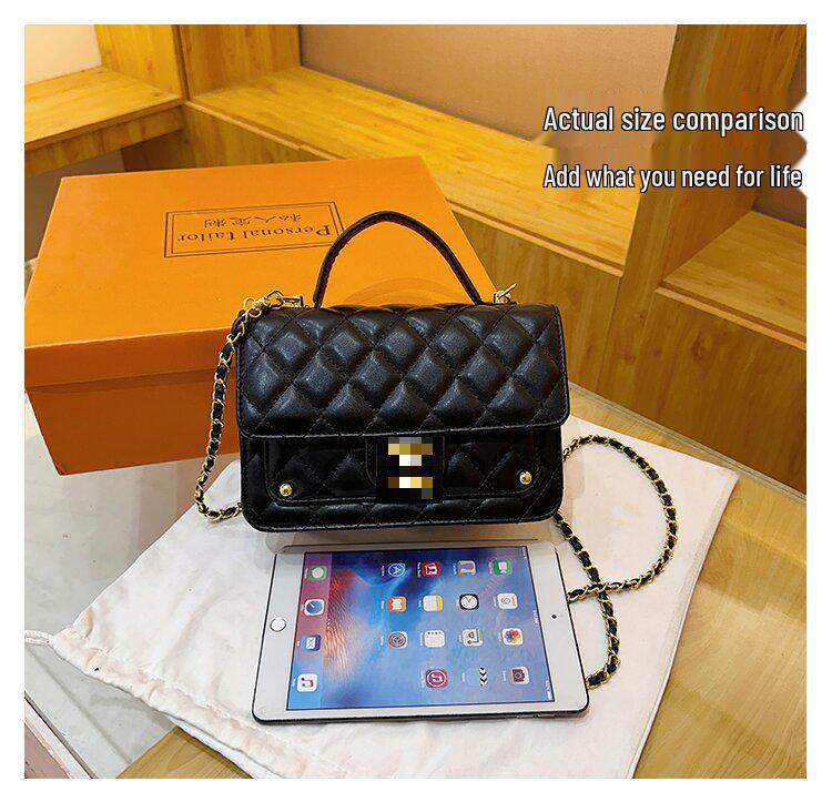 Geantă de mână versatilă cu grilaj de diamante de lux - Stil șic, texturat, cu parfum ușor, pentru purtare pe un singur umăr sau crossbody