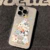 Cute puppy stacked music iPhone 17Promax mobile phone case transparent for Apple 16Pro space case 15
