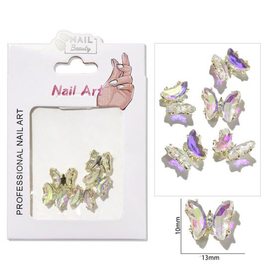 Excellent Nail Art Batterfly Colorful High Brightness