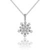 925 Sterling Silver Snowflake Pendant Clavicle Necklace - Christmas Jewelry Gift