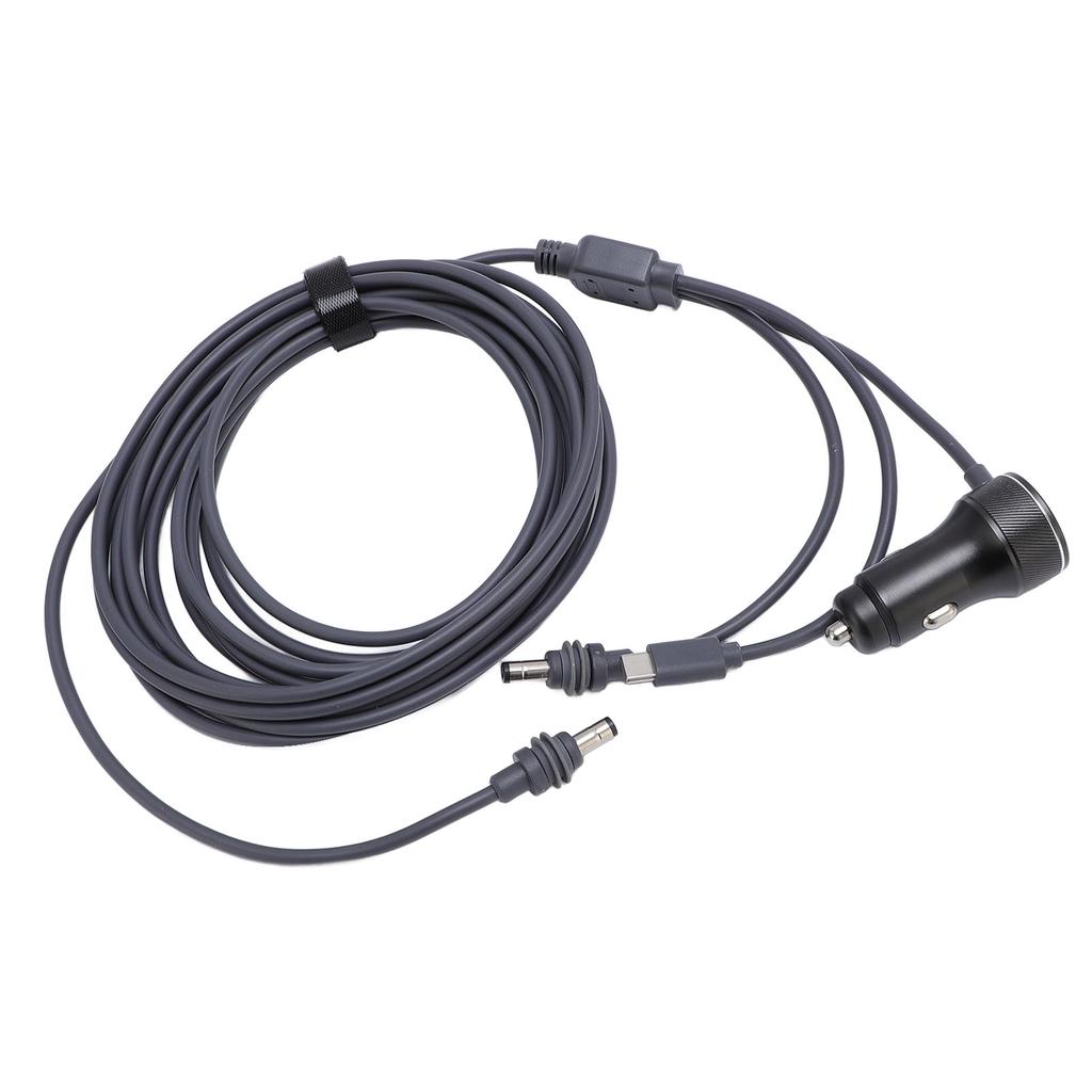 3 in 1 Power Cable USB C Car 18AWG 48W PD30W QC3.0 Power Supply Adapter 6.6ft Cable for Dish , Portable, Heatproof