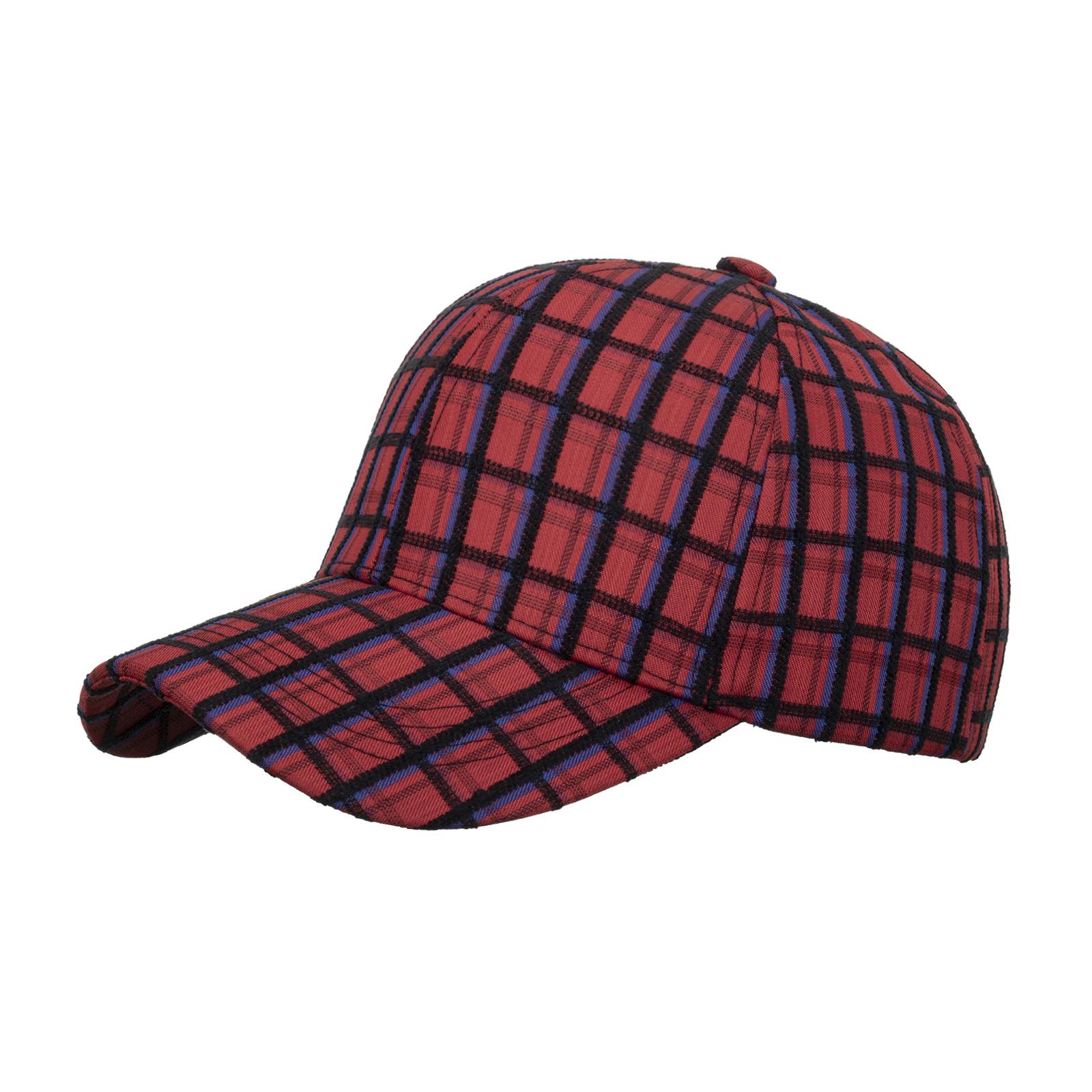 

Spring and Autumn Plaid Baseball Cap Outdoor Sunscreen Sun Cap Casual Trend Cap