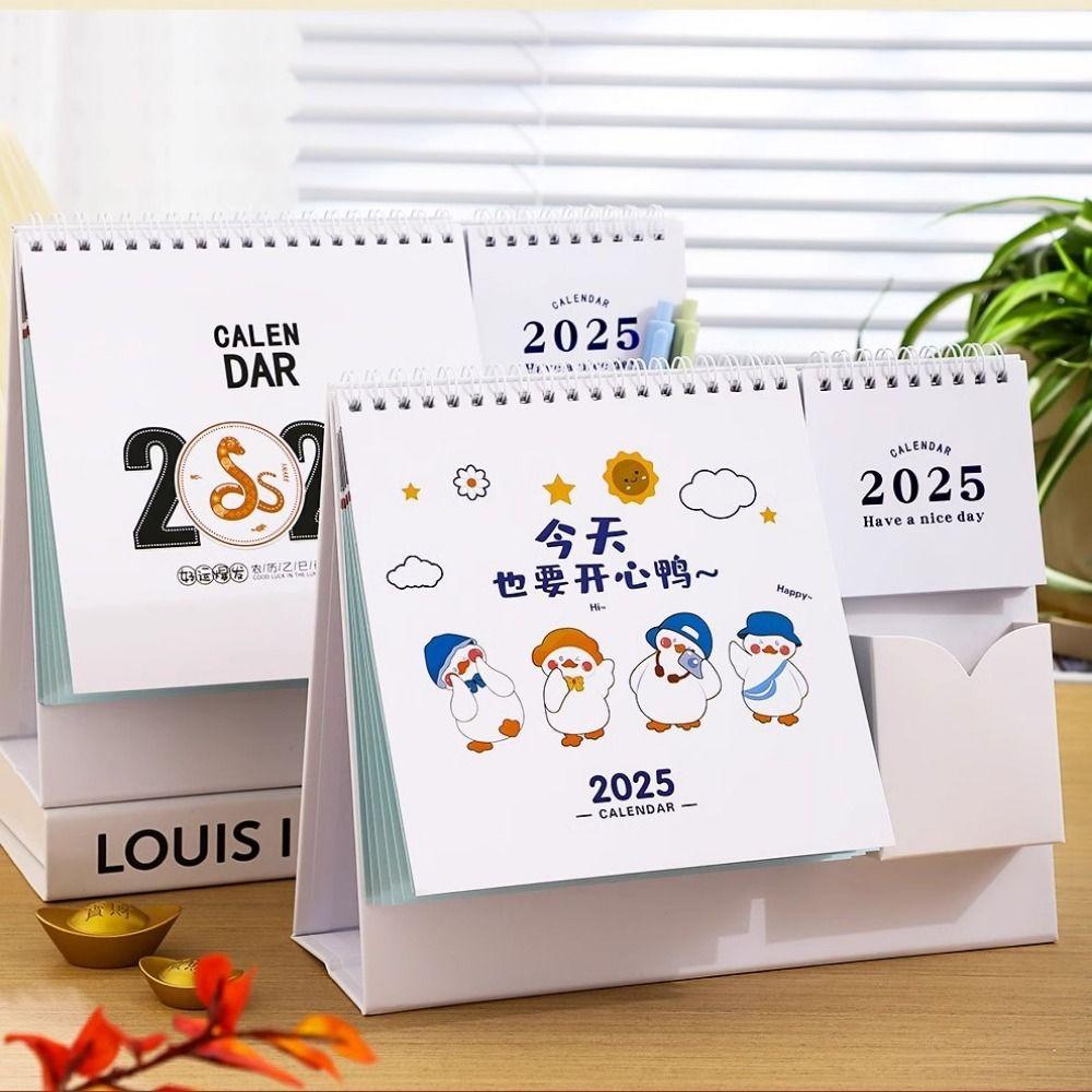 Simple Agenda Planner Scheduler Standing Flip Calendar Gift 2025 Desk Calendar  Home Decoration