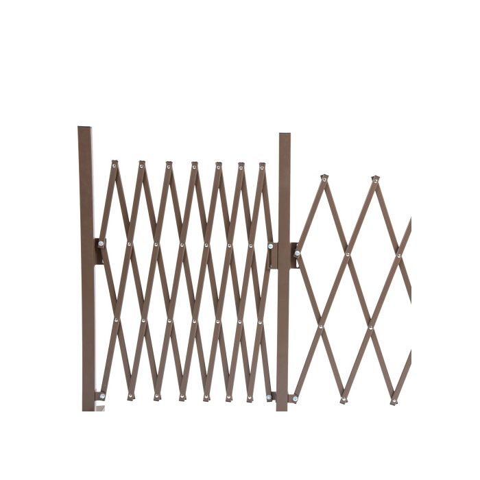 Barrière À Ciseaux - MUVOE - Extensible 52-405cm - Aluminium - Fer - Marron