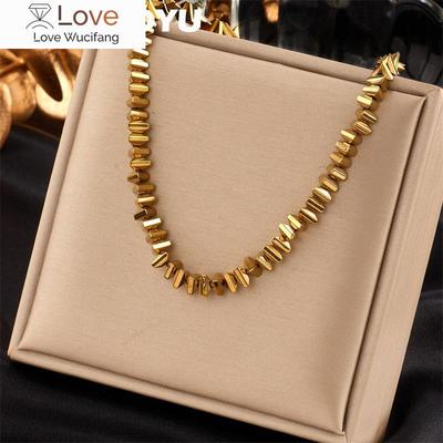 Acero Inoxidable 316L Nueva Moda Textura Metálica Collar Choker para Mujer Joyería Acero Inoxidable Mujer Regalo para Fiesta