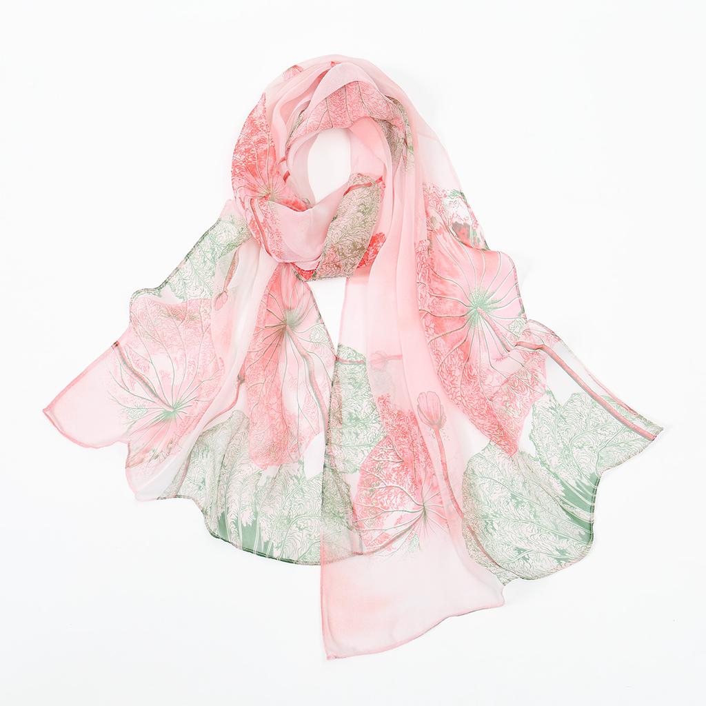 New Women Voile Bandana Scarf Shawl Women'S Poncho Print Long Soft Hijab Sunscreen Simulation Silk Shawl Beach Scarves Stoles