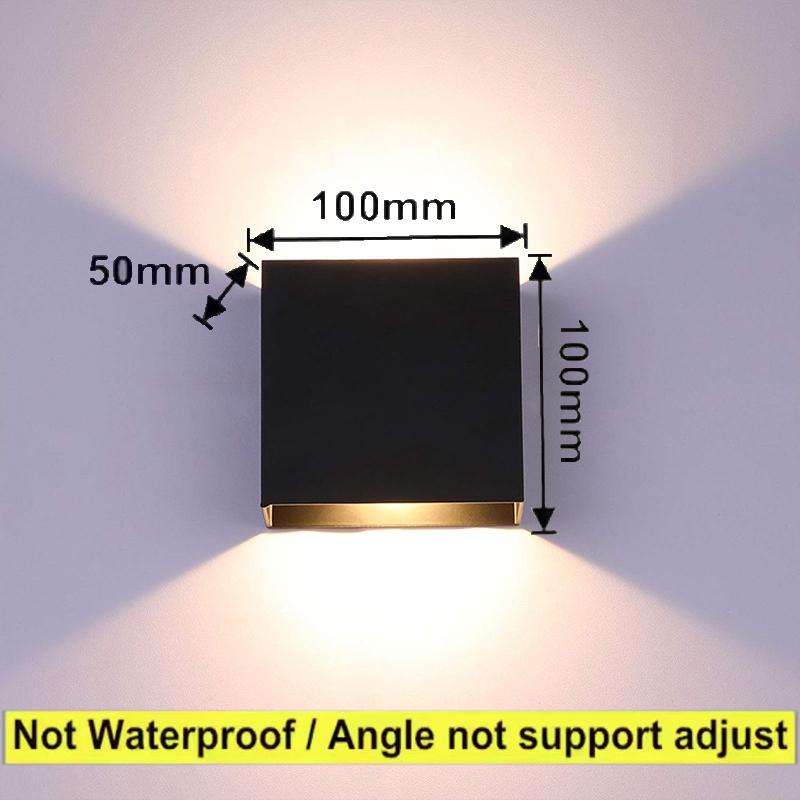 

Outdoor Wall Lights, LED Up And Down Adjustable Beam DC110-220V Black Indoor Wall Lamp Warm White for Garden Bathroom Bedroom 1Pcs