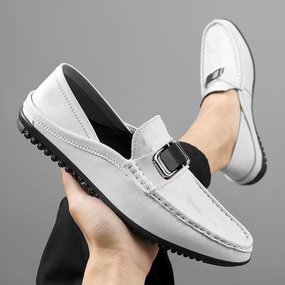 High-quality Men's Casual Leather Shoes Four Seasons Anti Slip Business Leather Shoes Fashion Versatile Tide Party Driving Shoes