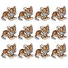 12Pcs Embroidery Cloth Stickers Tigerkin Pattern Patch for DIY Clothing Case Bag Decoration