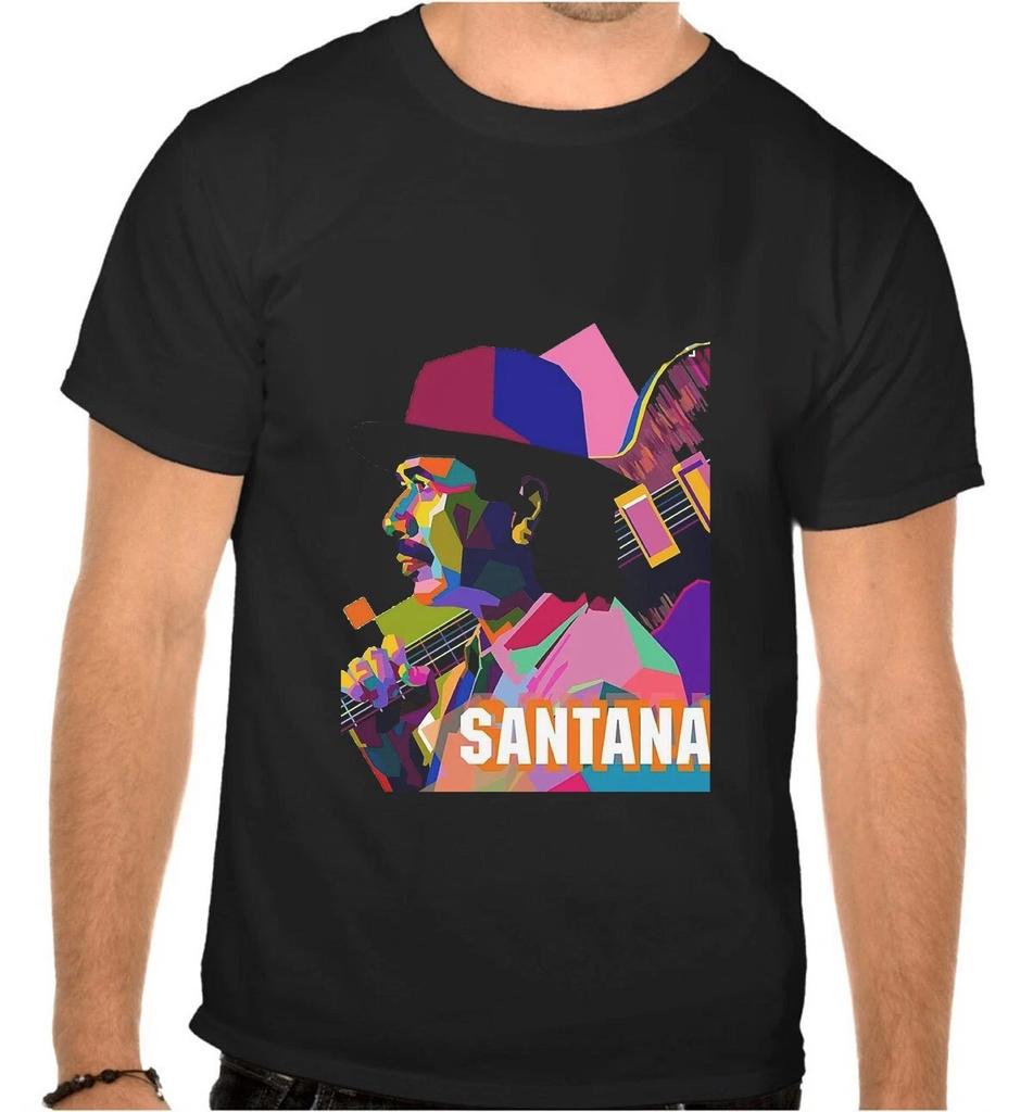 Santana Pop Rock Musik Schwarzes T-SHIRT