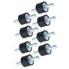 8 Stück Gummi-Isolatorhalterungen Antivibrationsbolzen Doppelseitige Schraube M6 20x15