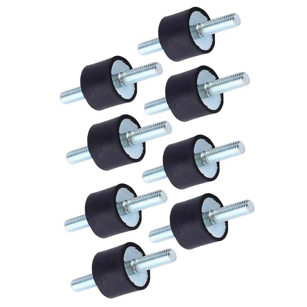 8 Stück Gummi-Isolatorhalterungen Antivibrationsbolzen Doppelseitige Schraube M6 20x15
