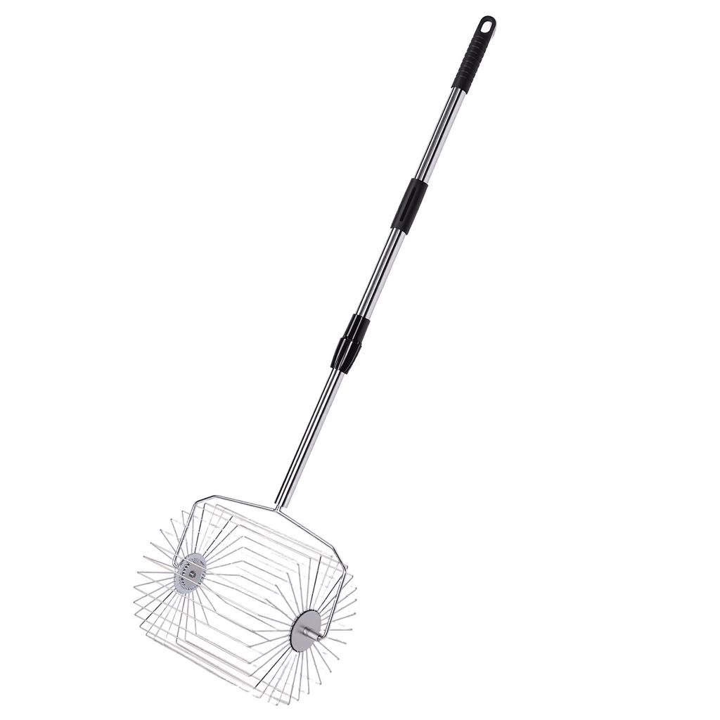 Tennis Ball Picker Stainless Steel Roller Ball Picking Tool Garden Fruit Collector Large Capacity