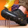 Quality Men Insulating Shoes Rotating Button Safety Shoes Men Boots Work Sneakers Steel Toe Shoes Puncture-Proof Security Shoes