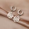 Teamer Ouroboros Snake Dangle Earrings Nordic Ancient Symbol Stainless Steel Hoop Earrings for Women Vintage Gothic Jewelry