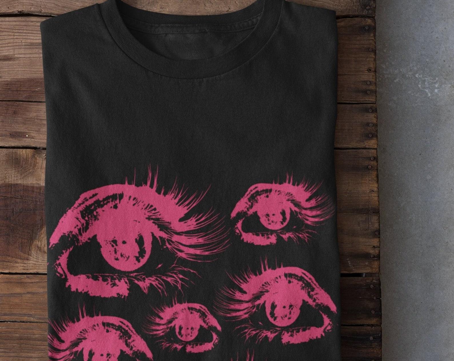 Pastel Goth Eyes Shirt, Alt Clothing, Vaporwave Grunge Clothing, Punk Clothes, Gothic Harajuku Shirt, Dark Academia, Mall Goth Clothes, 3XL