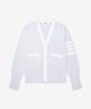 Thom Browne Milano Stitch Cotton 4-Bar Cardigan - Pale Grey / Fkc207B00219050