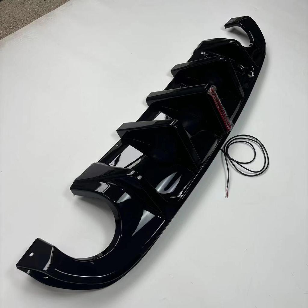 2014-2017 Infiniti Q50/Q50L Gloss Black Rear Diffuser with Dual Exhaust and Lights