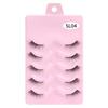 Halv øyevipper 5 par naturlige fluffy falske øyevipper Manga Lash 3D Faux Mink vipper Myk vingede vippeforlengelse Makeup Tool