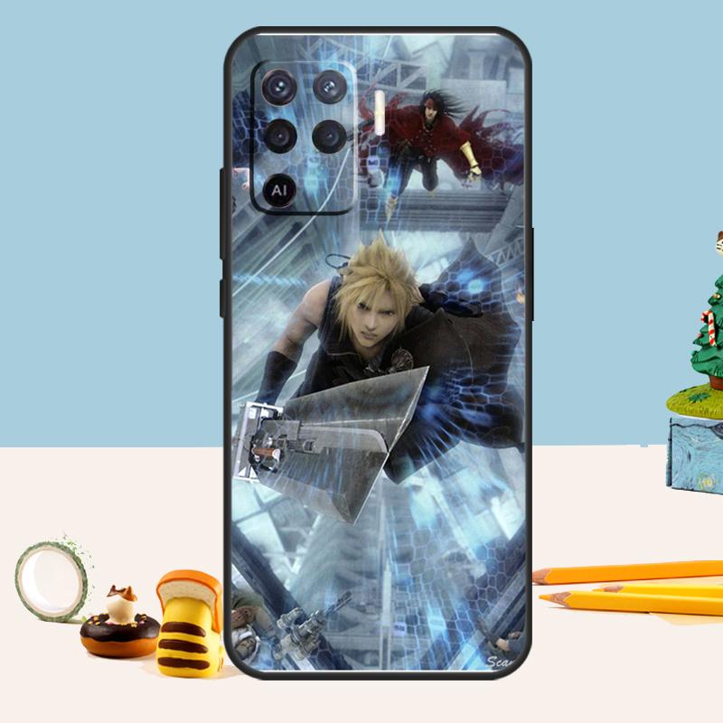 Final Fantasy VII Case For Oppo A80 A60 A40 A15 A16 A17 A57 A94 A74 A54 A76 A96 A18 A38 A58 A78 A98 A5 A6 Pro