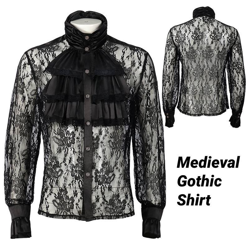 Camicia Pirata Vampiro Manyishang Camicia Rinascimentale Vittoriana Medievale Gotica