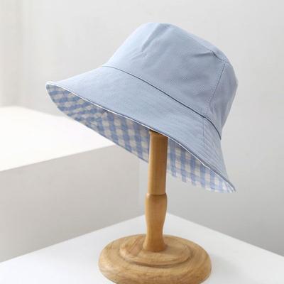 Sunshade Sun Hat Children Summer Travel Sun Hat Plaid UV Protection Bucket Hat