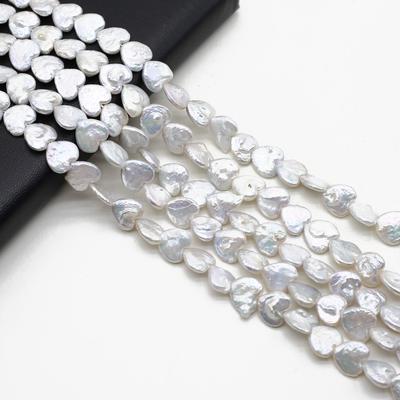 White Pearl 12mm Heart-Shaped Beads For Jewelry Making DIY Bracelet Earrings Necklace Accessory