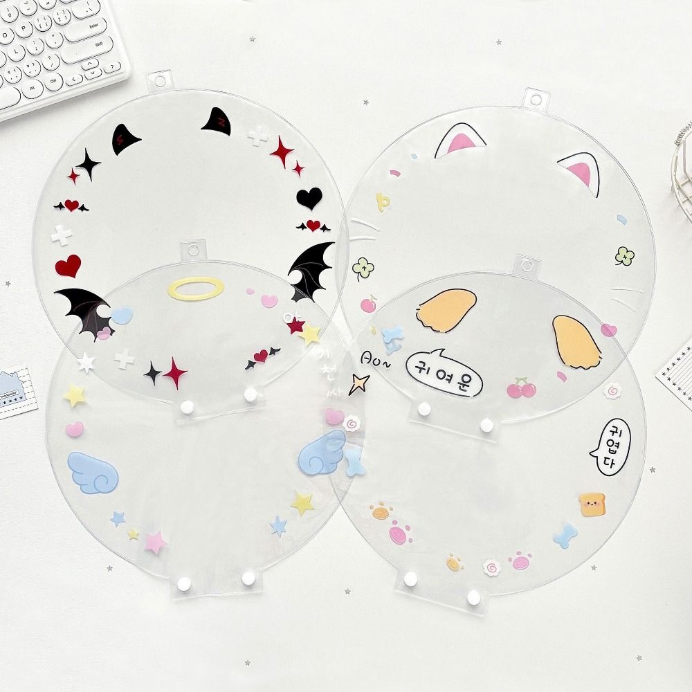 Portable Uchiwa Fan Sleeve PVC Hand Fan Protector Cover Cartoon Picket Fan Cover  Cheering Fans