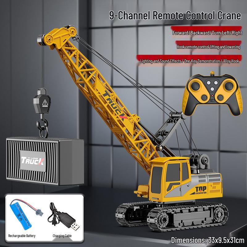 New Remote Control Alloy Excavator Toy for Kids Ages 3-8 - Engineering Vehicle Simulation
