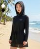 Helingbon Multi Loose Fit Long Mesh Hooded Zip-Up Rash Guard Cover-Up (2 Colors) / Rj399W