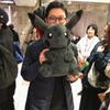 30CM X Fragment Anime Character Dark Pikachu Doll Kawaii Pop Doll Black Pikachu Pillow Birthday Gift Female