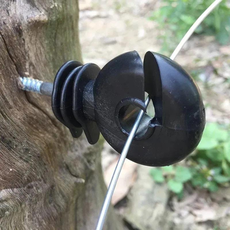 5/50x Elektrozaunisolator Einschraubisolator Zaunring Drahtverbindungswerkzeug Selbstschneidender Isolationsnagel Weidezubehör